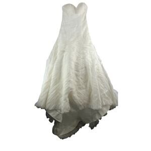 WATTERS SILK Bridal Dress Style 06078B Beautiful Condition Needs Cleaning SZ 2